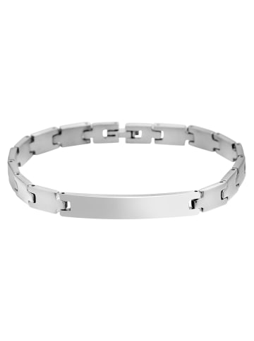 Adeliás Unisex Armband – Gliederarmband aus Edelstahl 21 cm in silber