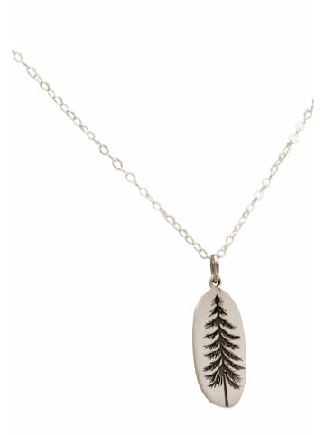 Gemshine Halskette mit Anhänger Alpin Baum Tanne Wald - Sportschmuck in silver coloured