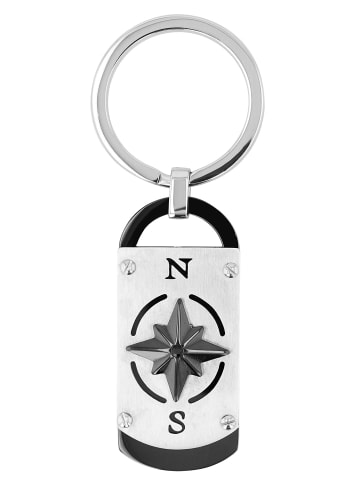 Adeliás Unisex Anhänger – Schlüsselanhänger aus Edelstahl in schwarz