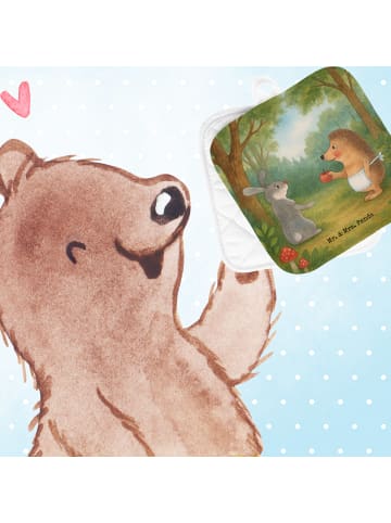 Mr. & Mrs. Panda Topfhandschuhe Hase Igel Design ohne Spruch in Weiß