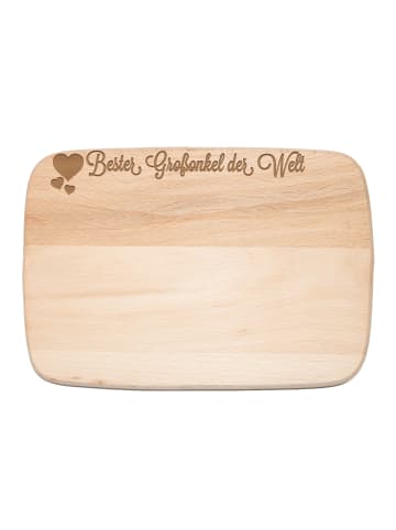Mr. & Mrs. Panda Holz Schneidbrett Großonkel mit Spruch in Transparent