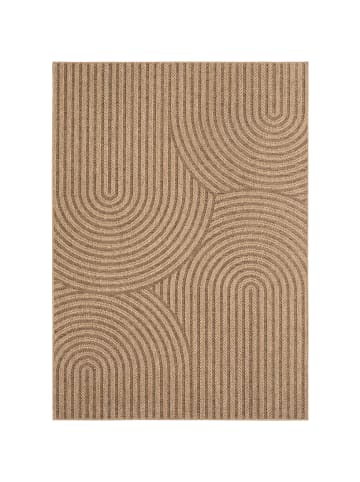 KADIMA DESIGN Teppich In-/Outdoor Jute-Optik Flachgewebe Grobe Linien Polypropylen