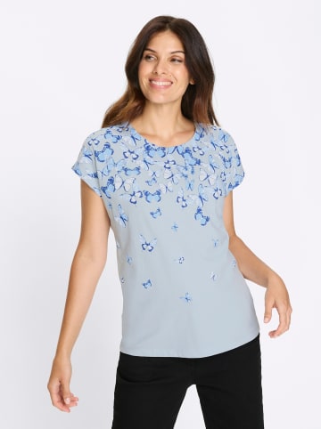 Sieh an! Kurzarm-Shirt in hellblau-royalblau