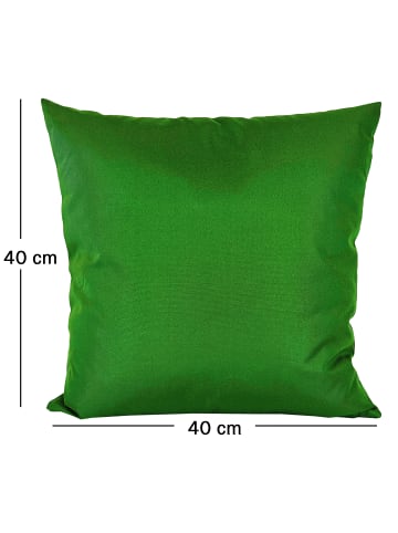 JACK 2er Set Outdoor Kissenhülle 40x40cm Uni in Blattgrün