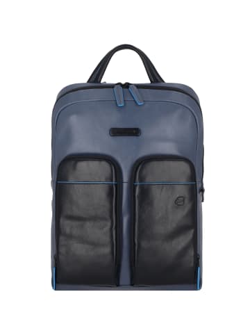 Piquadro Blue Square Revamp Rucksack RFID Leder 42 cm Laptopfach in blu-blu