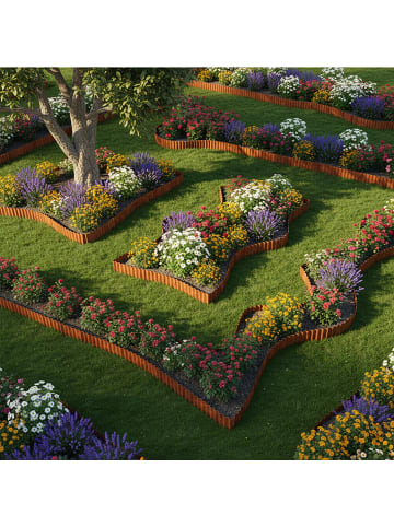 relaxdays Rasenkante in Braun - 5 m