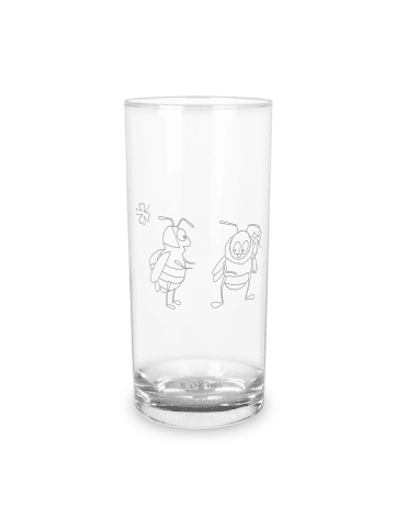 Mr. & Mrs. Panda Wasserglas Hummeln Kleeblatt ohne Spruch in Transparent