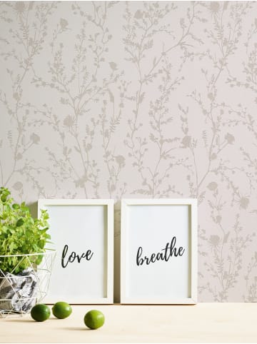 A.S. Création Tapete Blooming Silhouettes in Hellrosa 