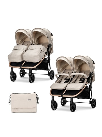 Lorelli Geschwisterkinderwagen Duo in natur
