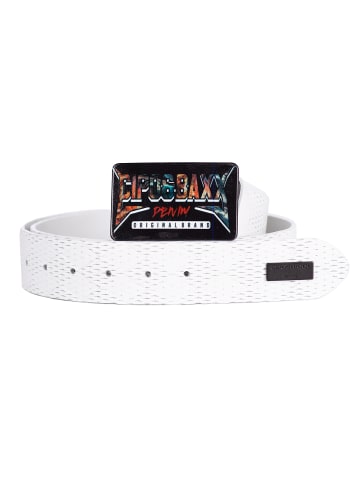 Cipo & Baxx Herren Gürtel in White