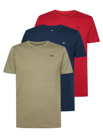 Petrol Industries 3-er Pack T-Shirt  in Mehrfarbig