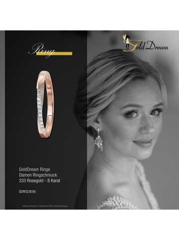 GoldDream 333 Rosegold - 8 Karat Damen Ringe Swing Fingerring  56 (17,8)
