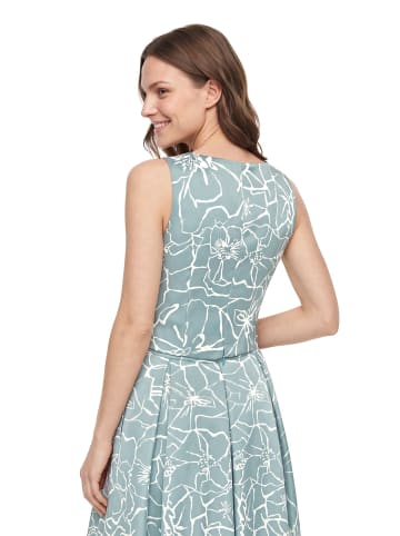 Vera Mont Corsagentop mit Jacquard in Petrol/Cream