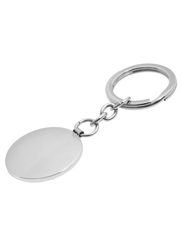 Adeliás Unisex Anhänger – Schlüssel Gravuranhänger aus Edelstahl in silber