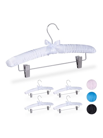 relaxdays 20x Satinbügel in Weiß