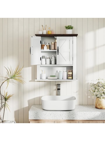 COSTWAY Badezimmerschrank hängend in Weiß