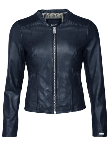 Maze Lederjacke Smaragd in navy