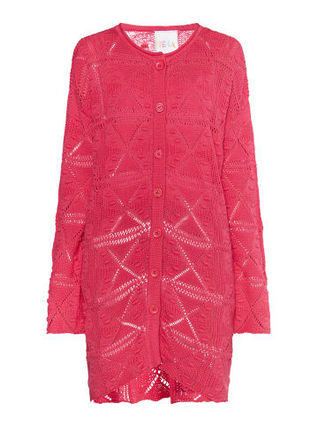 IZIA Damen Long Cardigan in Pink