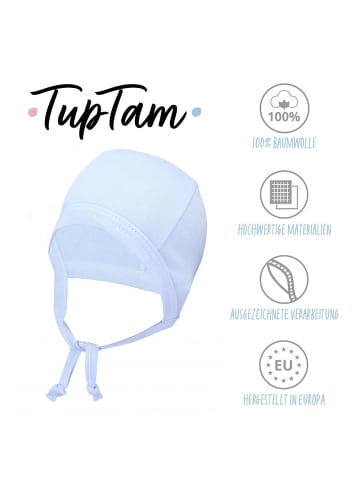 TupTam Unisex Baby Erstlingsmütze zum Binden 2er Pack in blau
