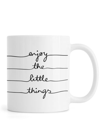 Juniqe Tasse "Little Things" in Schwarz & Weiß