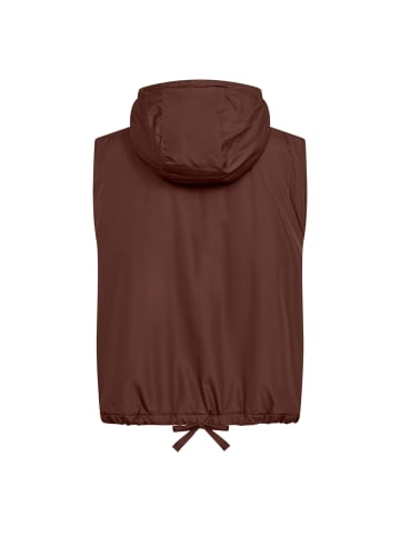 soyaconcept SC-FENYA 79 Weste mit Kapuze und Reißverschluss in Chocolate Plum