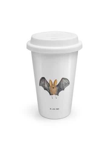 Mr. & Mrs. Panda ToGo Kaffeebecher Fledermaus Flügel ohne Spruch in Weiß