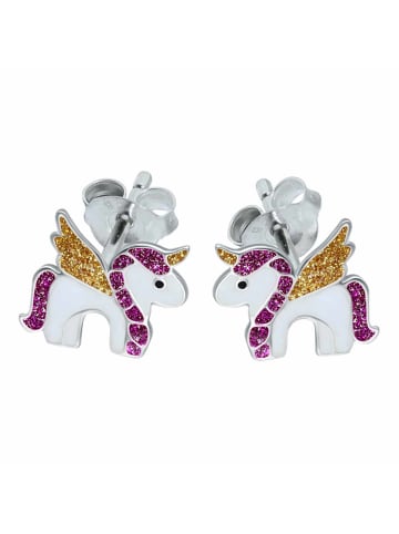 schmuck23 Ohrringe 925 Silber Einhorn in Gold