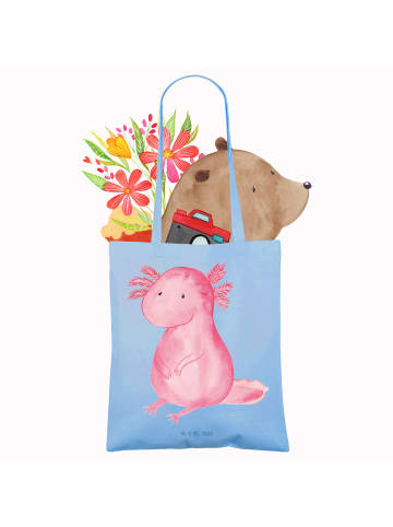 Mr. & Mrs. Panda Jutetasche Axolotl Niedlich ohne Spruch in Sky Blue