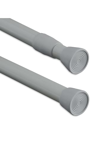 relaxdays Teleskopstange in Grau - 66–110 cm