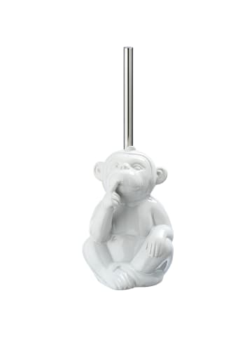 Wenko WC Bürste QUIET MONKEY in Weiß, (B) 14 x (H) 20 x (L) 14,5 cm