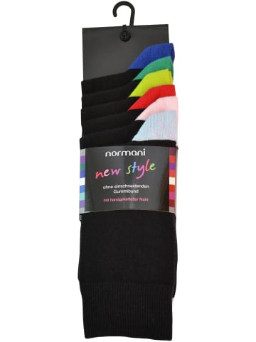 normani 6 Paar Socken New Style in Hellblau/Hellrosa/Rot/Lime/Grün/Royal