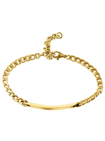 Adeliás Unisex Armband – Panzerarmband aus Edelstahl 16+5 cm in gold