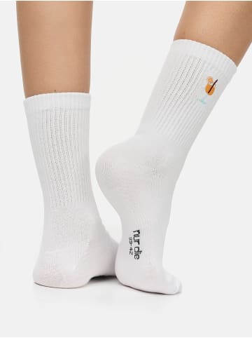 Nur Die  Freizeitsocken Good Vibes Motiv Statement Socken Tennissocken in Cocktail