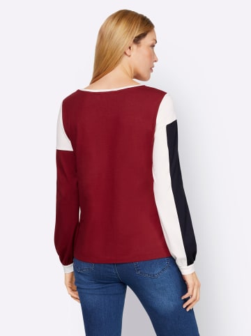 Heine Langarmshirt in marine-ecru-gemustert