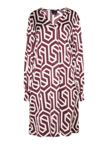 DreiMaster Klassik Damen Midikleid in Wollweiss Bordeaux