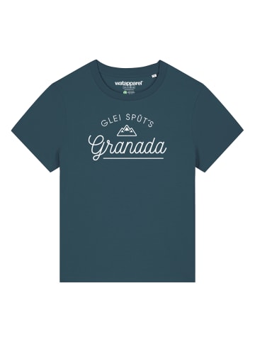 wat? Apparel T-Shirt Glei Spüt's Granada in Petrol