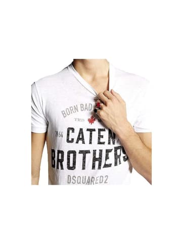 Dsquared2 Caten Brothers T Shirt Weiß