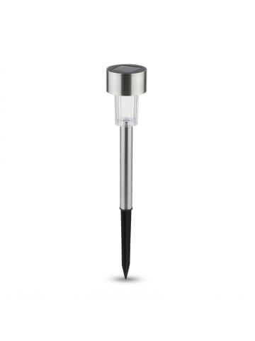 relaxdays 4 x Solarlampe in Silber/ Schwarz