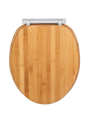 Wenko WC-Sitz BAMBUSA, Easy Close, Fix-Clip in Braun, (B) 34,5 x (L) 40,5 cm
