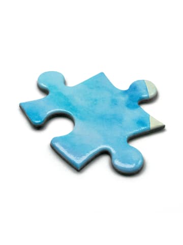 Mr. & Mrs. Panda Puzzle Wal Konfetti Design mit Spruch in Weiß