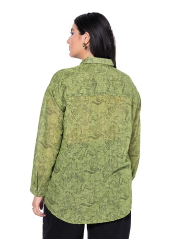 Studio Untold Hemdbluse in palmen grün