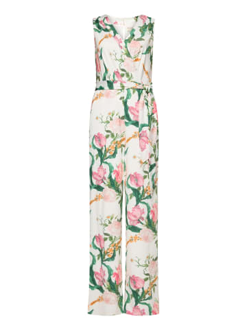 Vera Mont Jumpsuit mit Bindegürtel in Cream/Rosé