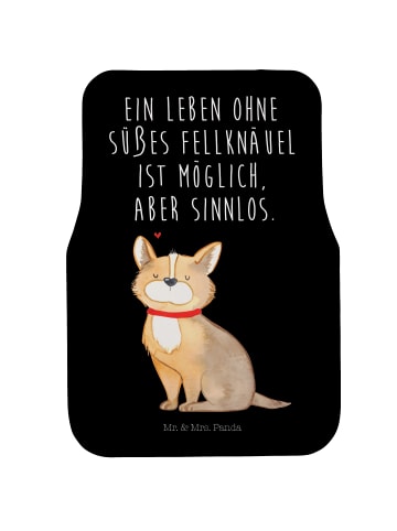 Mr. & Mrs. Panda Fahrer Autofußmatte Hund Glück mit Spruch in Schwarz