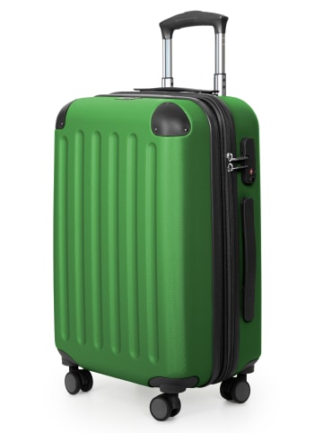 Hauptstadtkoffer Spree - Koffer Flugzeug Trolley Handgepäck Hartschale TSA 42L in Grün