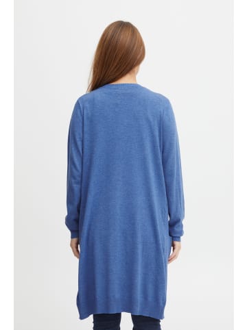 PULZ Jeans Strickjacke PZSARA - 50203258  Lange Strickjacke mit Tacshen in Blau