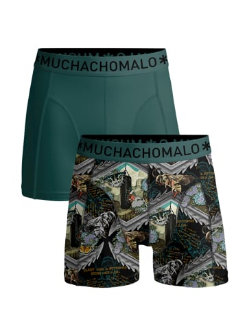 Muchachomalo 2er-Set: Boxershorts in Multicolor/Green