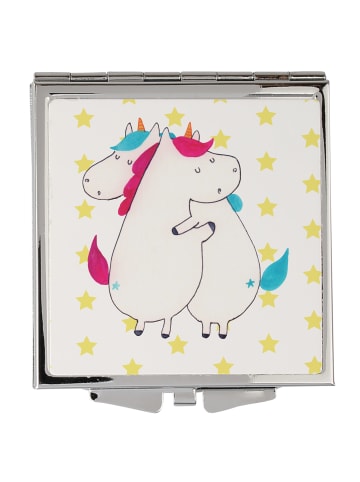 Mr. & Mrs. Panda Kleiner Spiegel Einhörner Umarmen ohne Spruch in Weiß