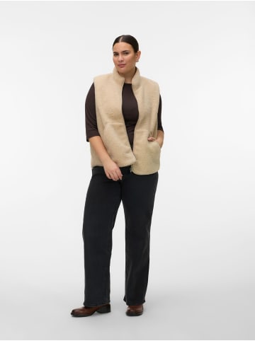 Vero Moda Teddyfell Weste in Oatmeal
