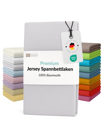 Carpe Sonno Edel-Jersey Spannbettlaken in Silber