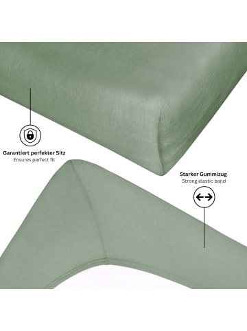 Schöner Wohnen Kollektion Spannbettlaken FLAT 1 in Grün